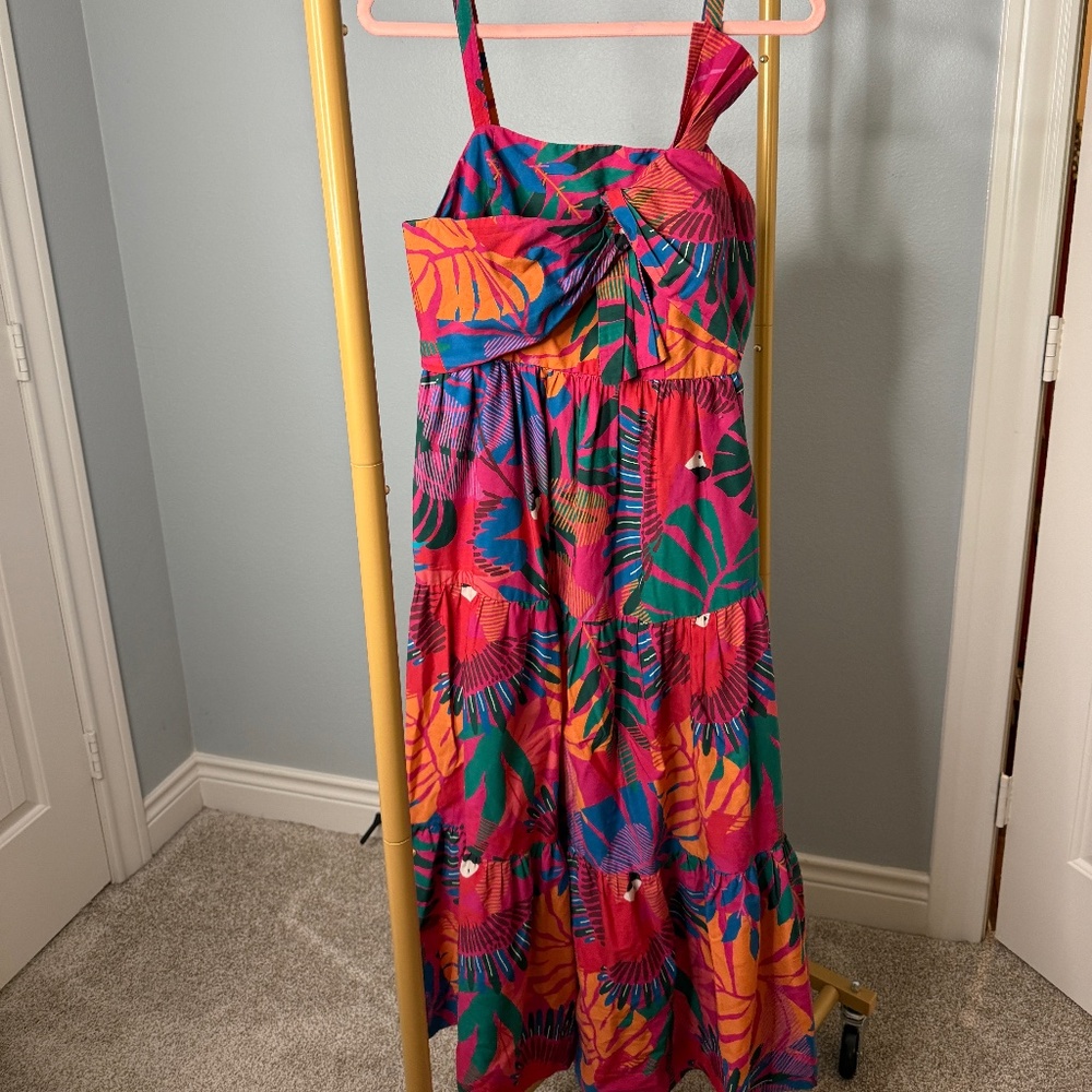 Farm Rio Tropical Print Cutout Maxi Dress – Size M